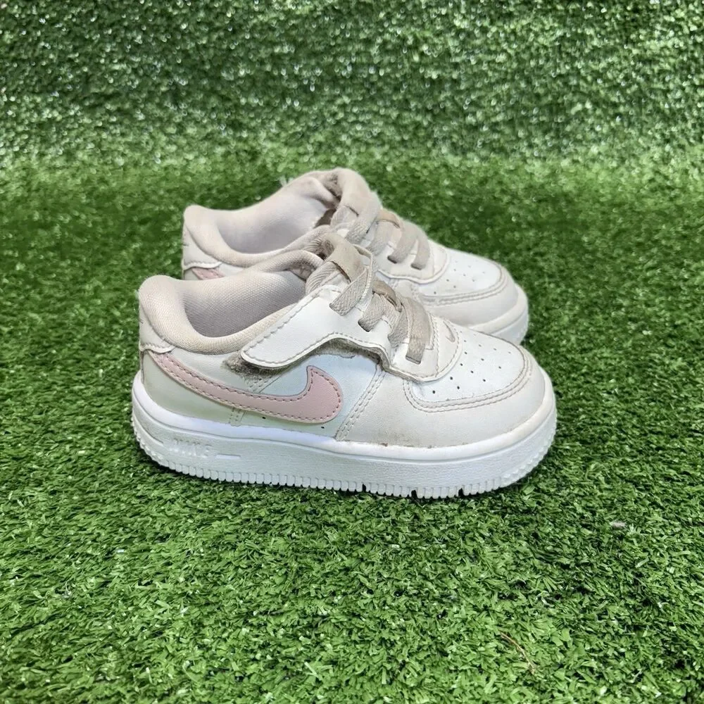 Toddler's Nike Force 1 Low Easyon Phantom/Echo Pink-Summit White FN0236 006 Sz 7